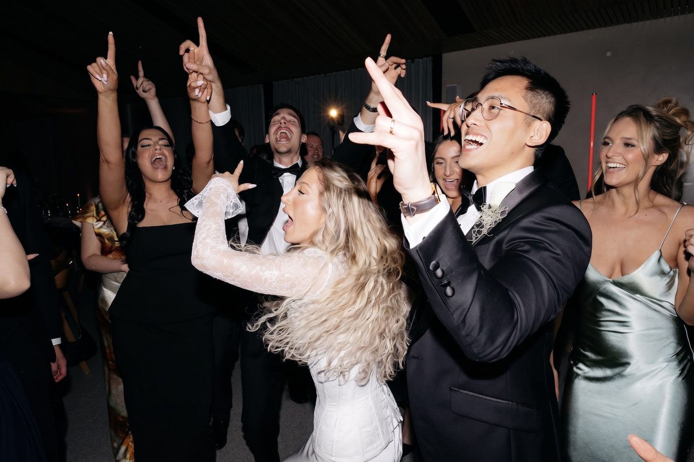 Packed wedding dancefloor at a Melbourne wedding