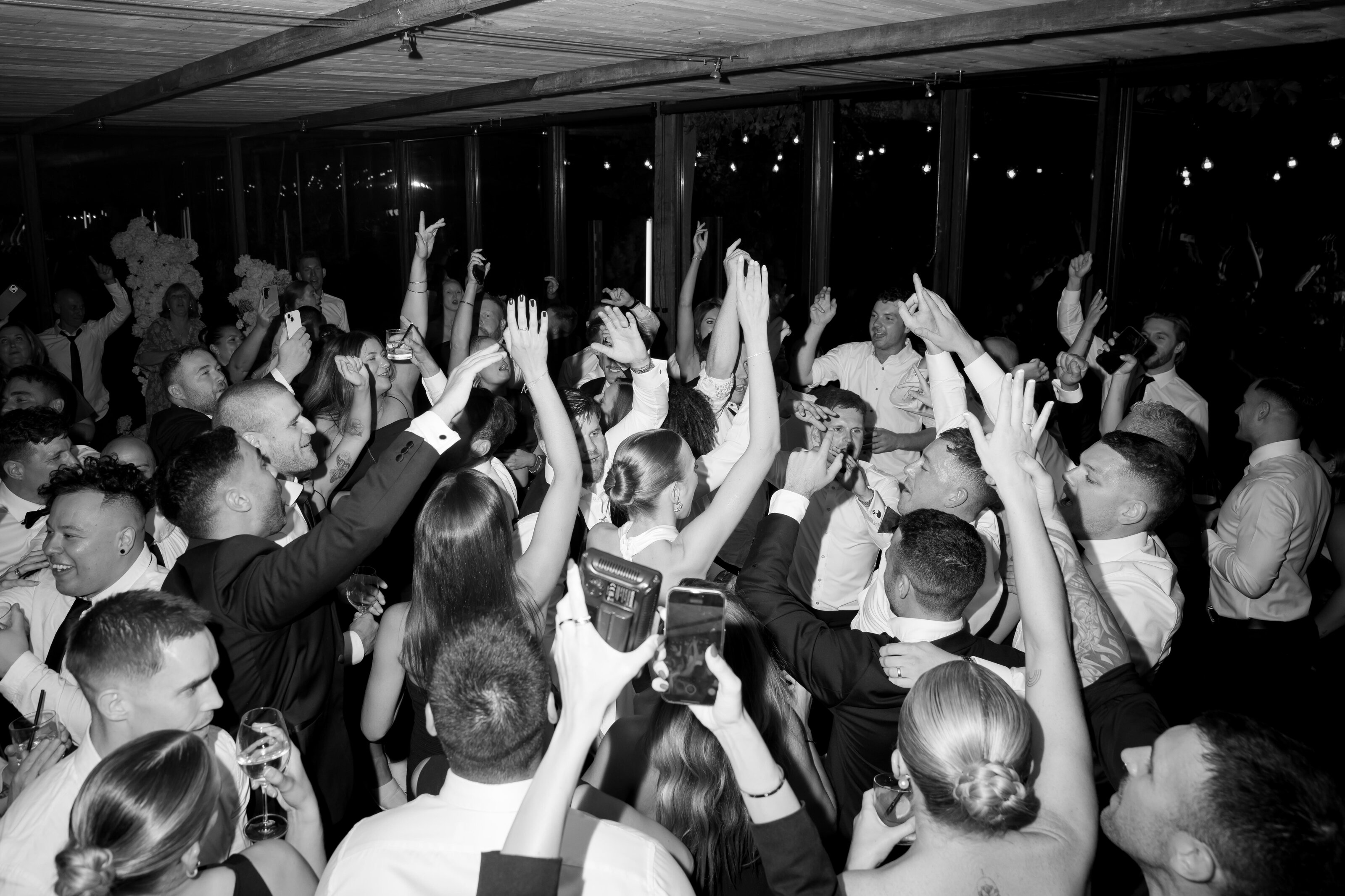 Packed wedding dancefloor at a Melbourne wedding